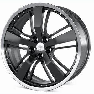 GM 21x9.5-Inch Aluminum 5-Spoke Wheel in Black 19301340