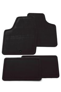 GM Front and Rear Carpeted Floor Mats in Ebony with Malibu Logo 25965045