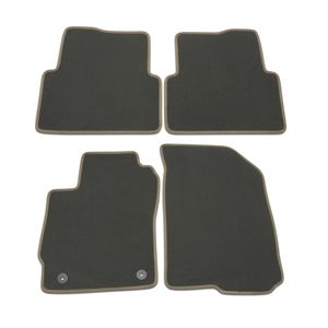 GM Front and Rear Carpeted Floor Mats in Black with Titanium Edging 95332012