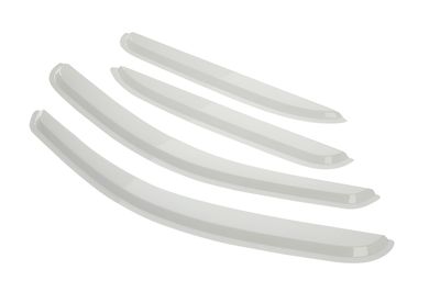 GM Front and Rear Tape-On Side Door Window Weather Deflector Set in White 12499492