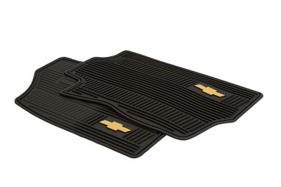 12499639 GM Front All-Weather Floor Mats in Ebony with Gold Bowtie Logo Product Photo 3 of 4
