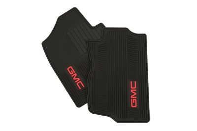 12499644 GM Front All-Weather Floor Mats in Ebony with Red GMC Logo Product Photo 2 of 4