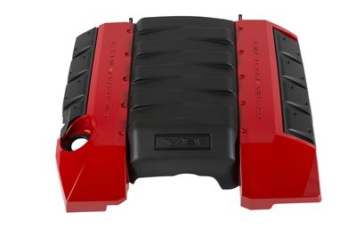 GM 3.6L Engine Cover in Red with V8 Script 12658130