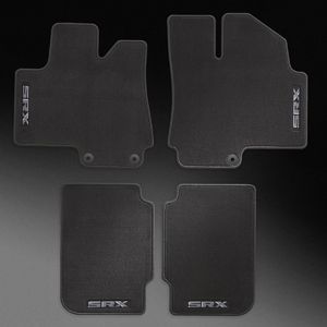 GM Front and Rear Carpeted Floor Mats in Titanium with SRX Logo 22808862