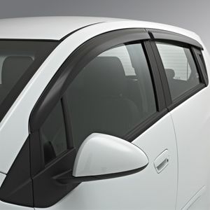 GM 96688232 Front and Rear Tape-On Side Door Window Weather Deflectors in Black