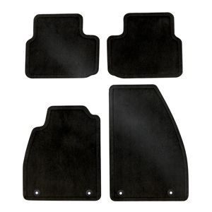 GM Front and Rear Carpeted Floor Mats in Black 23492681