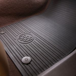 GM Front and Rear All-Weather Floor Mats in Cocoa with Buick Logo 23444139