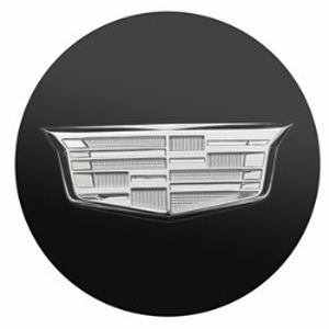 GM Center Cap in Black with Monochromatic Cadillac Logo 19329257