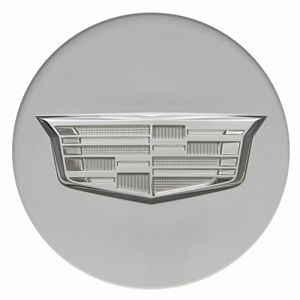 GM Center Cap in Silver with Monochromatic Cadillac Logo 19329267