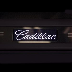 GM Illuminated Front Door Sill Plates in Ebony with Cadillac Script 19172905