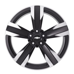 GM 20x10-Inch Aluminum 5-Spoke Front Wheel in Gloss Black 19301168