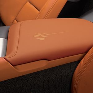 GM Floor Console Lid in Kalahari Leather with Stingray Logo 23296446