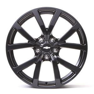 GM 20x8.5-Inch Aluminum 5-Split-Spoke Front Wheel in Black 92279391