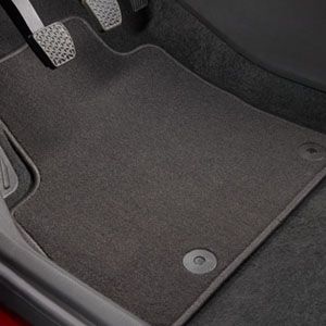 GM Front and Rear Economy Carpet Floor Mats in Black with Retainers 13499290
