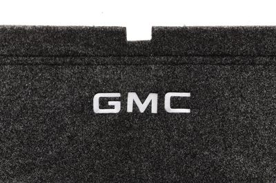 GM Gray Carpet Truck Bed Liner with Silver Colored GMC Logo and Fasteners 17802564