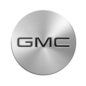 GM Center Caps in Brushed Aluminum with Black GMC Logo 84388516