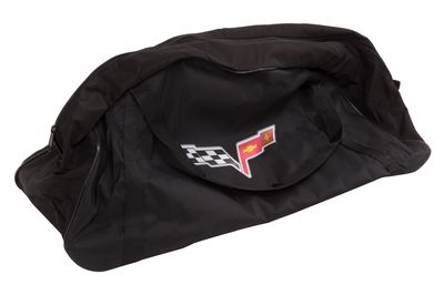 GM Vehicle Cover Storage Bag in Black with Crossed Flags Logo 19158354