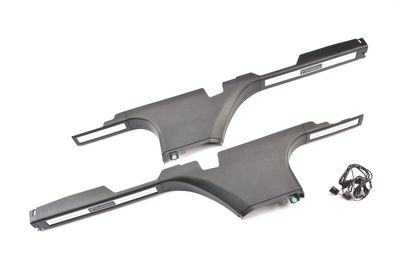 GM Illuminated Front Door Sill Plates in Ebony with Cadillac Script 19172905