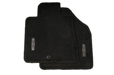 GM Front Carpeted Floor Mats in Ebony with GMC Logo 19201660