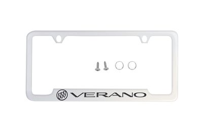 GM License Plate Frame by Baron & Baron® in Chrome with Buick Logo and Verano Script 19302634