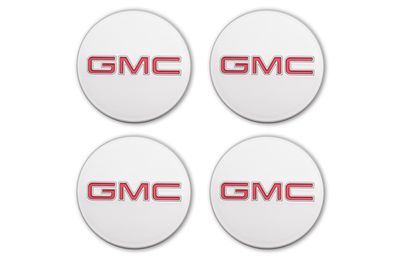 GM Center Cap in Bright Aluminum Finish with Red GMC Logo 19303773