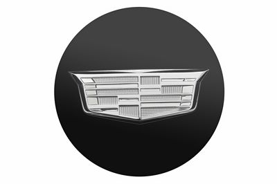 GM Center Cap in Black with Monochromatic Cadillac Logo 19329257