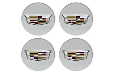 GM Center Cap in Sterling Silver with Multicolored Cadillac Logo 19351813