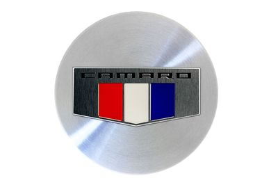 GM Center Cap in Brushed Aluminum with Camaro Script 19352505