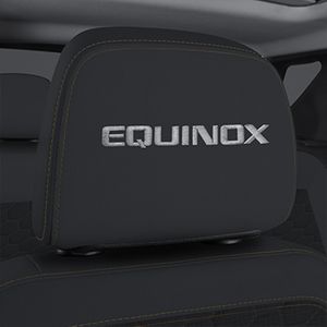 GM 84466959 Cloth Headrest in Jet Black with Embroidered Equinox Script