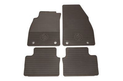 GM Front and Rear All-Weather Floor Mats in Cocoa with Buick Logo 22766368