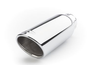 GM Stainless Steel Angle-Cut Single-Wall Exhaust Tip with Bowtie Logo 22799810