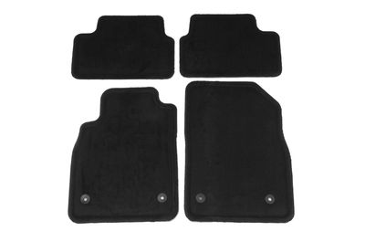 GM Front and Rear Carpeted Floor Mats in Black 22878591