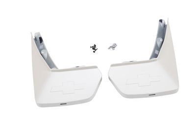 GM Rear Molded Splash Guards in White Diamond 22922788