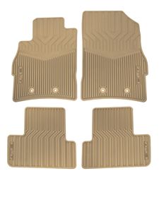 GM Front and Rear All-Weather Floor Mats in Cashmere with ELR Logo 22956480