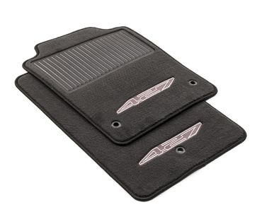 GM Front Premium Carpeted Floor Mats in Ebony with Embroidered 427 Logo 22957036