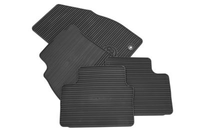 GM Front and Rear All-Weather Floor Mats in Black with Buick Logo 22986345