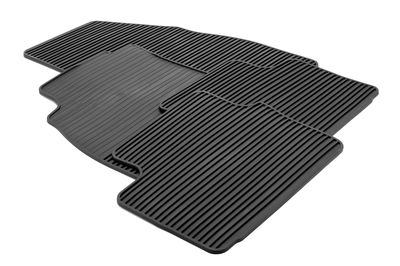 GM Front and Rear All-Weather Floor Mats in Black with Buick Logo 22986345