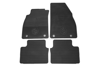 GM Front and Rear All-Weather Floor Mats in Black with Buick Logo 22986345