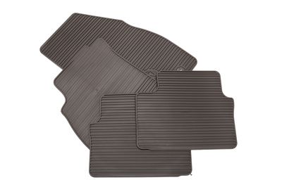 GM Front and Rear All-Weather Floor Mats in Cocoa with Buick Logo 22986346