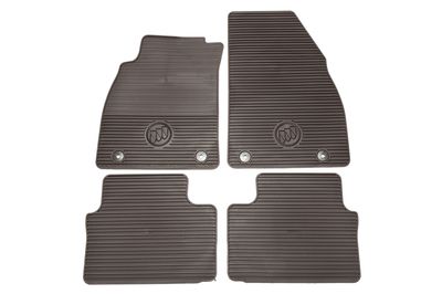 GM Front and Rear All-Weather Floor Mats in Cocoa with Buick Logo 22986346