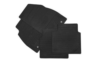 GM Front and Rear All-Weather Floor Mats in Black with Buick Logo 23101701
