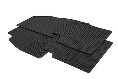 GM Front and Rear All-Weather Floor Mats in Black with Buick Logo 23101701