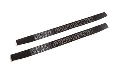 GM Front Door Sill Plates in Gray with Chevrolet Performance Logo 23213277