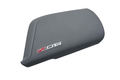 GM Floor Console Lid in Gray Leather with Z06 Logo 23296453