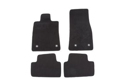 GM Front and Rear Carpeted Floor Mats in Jet Black 23325341