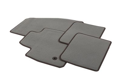 GM Front and Rear Carpet Floor Mats in Gray with Retainers 23359317