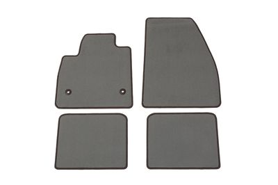 GM Front and Rear Carpet Floor Mats in Gray with Retainers 23359317