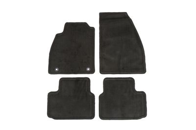 GM Front and Rear Carpeted Floor Mats in Black 23492681
