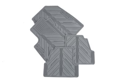 GM Front and Rear All-Weather Floor Mats in Titanium with Encore Logo 42364957