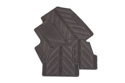 GM Front and Rear All-Weather Floor Mats in Cocoa with Encore Logo 42364958